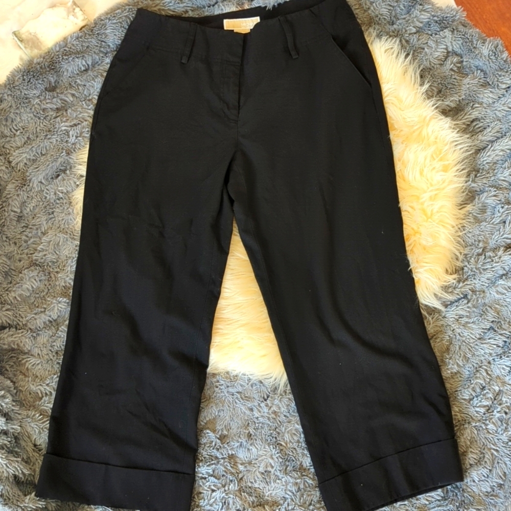 MICHAEL Michael Kors Cropped Loose-fit Capris Cropped Black 6